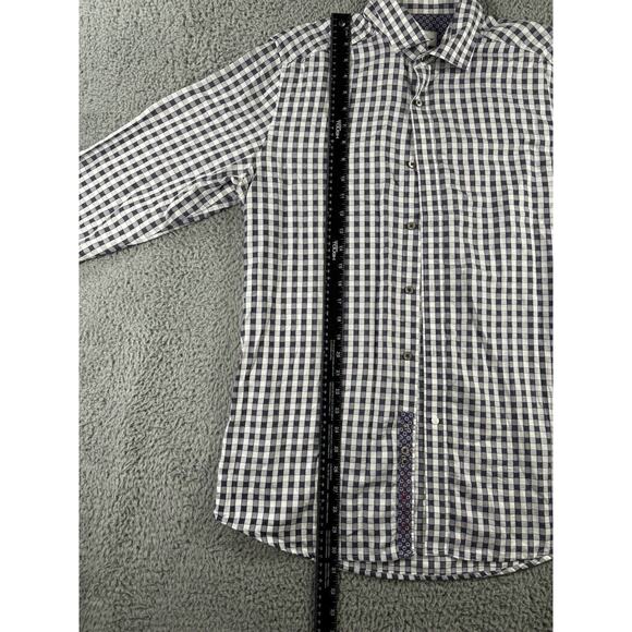 Robert Graham Shirt Men 41 16 Button Up Checkered Long Sleeve - Picture 4 of 9
